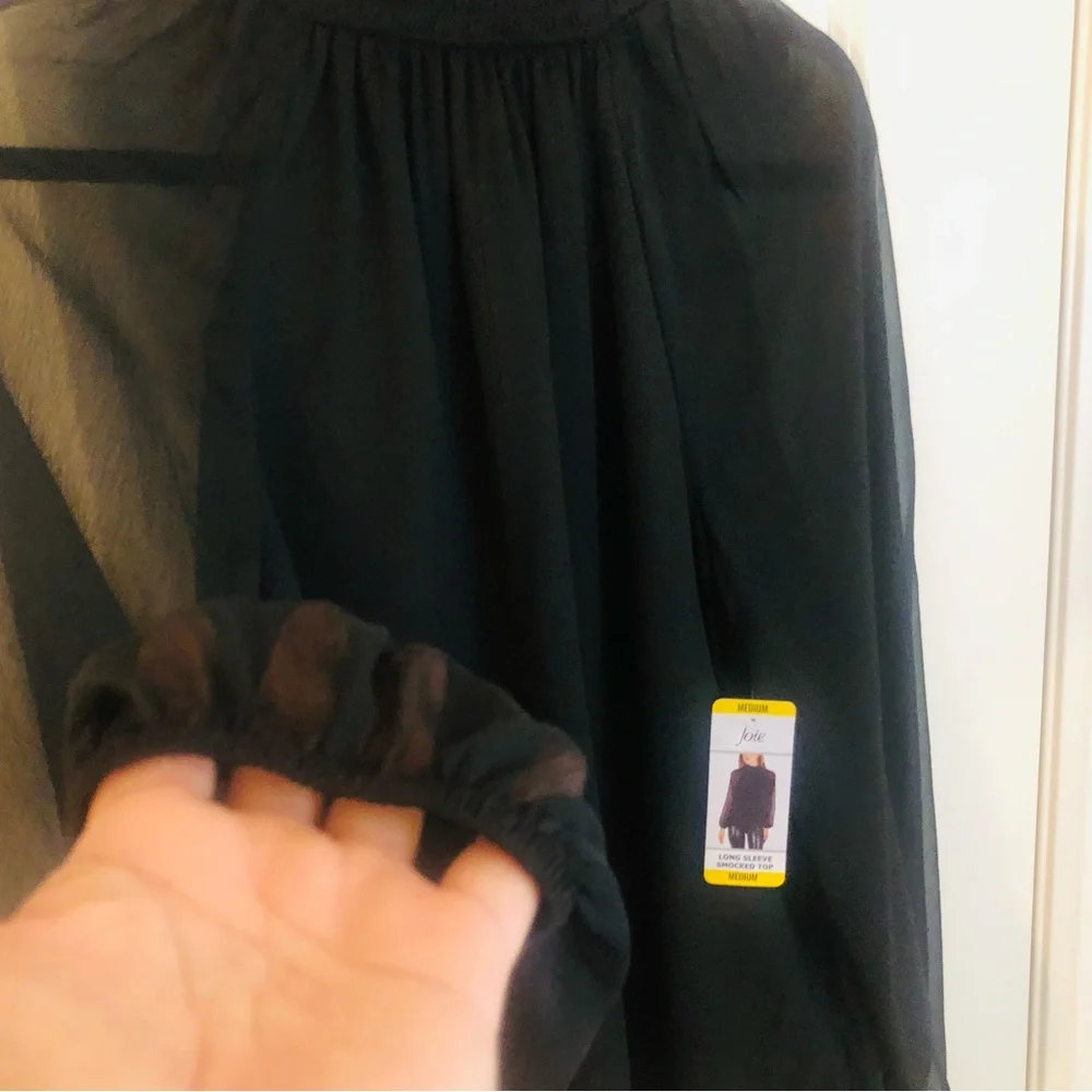 NWT Joie Limited Edition Ladies Long Sleeve Smocked Blouse. MRSP $278.00 - Picture 9 of 16